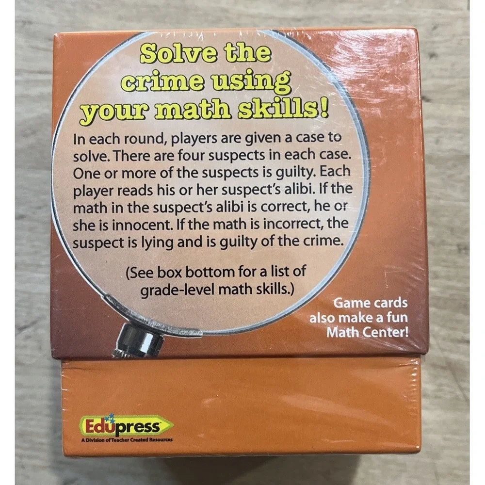 Mathological Liar Math Whodunit Card Game Grade 6 by Edupress New‎ Sealed
